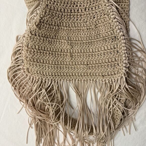 Bohemian Crochet Purse Hippy Boho Knit Fringe CottageCore Bag Festival Festival - Picture 13 of 13